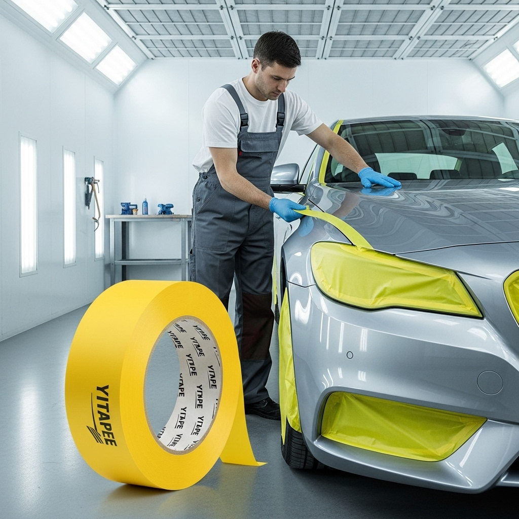 Фотография процесса удаления клея с кузова автомобиля с помощью микрофибры.