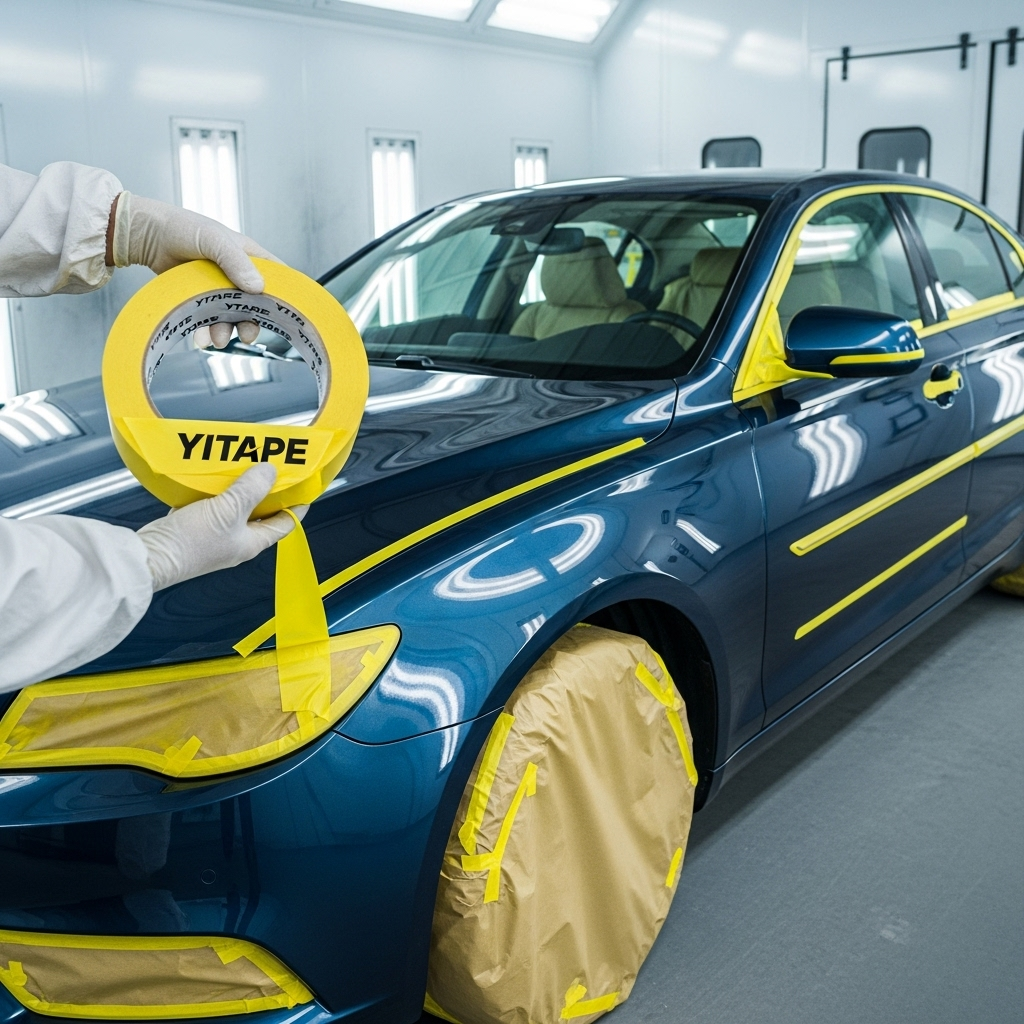 Использование фена чтобы безопасно убрать следы от малярного скотча на автомобиле.