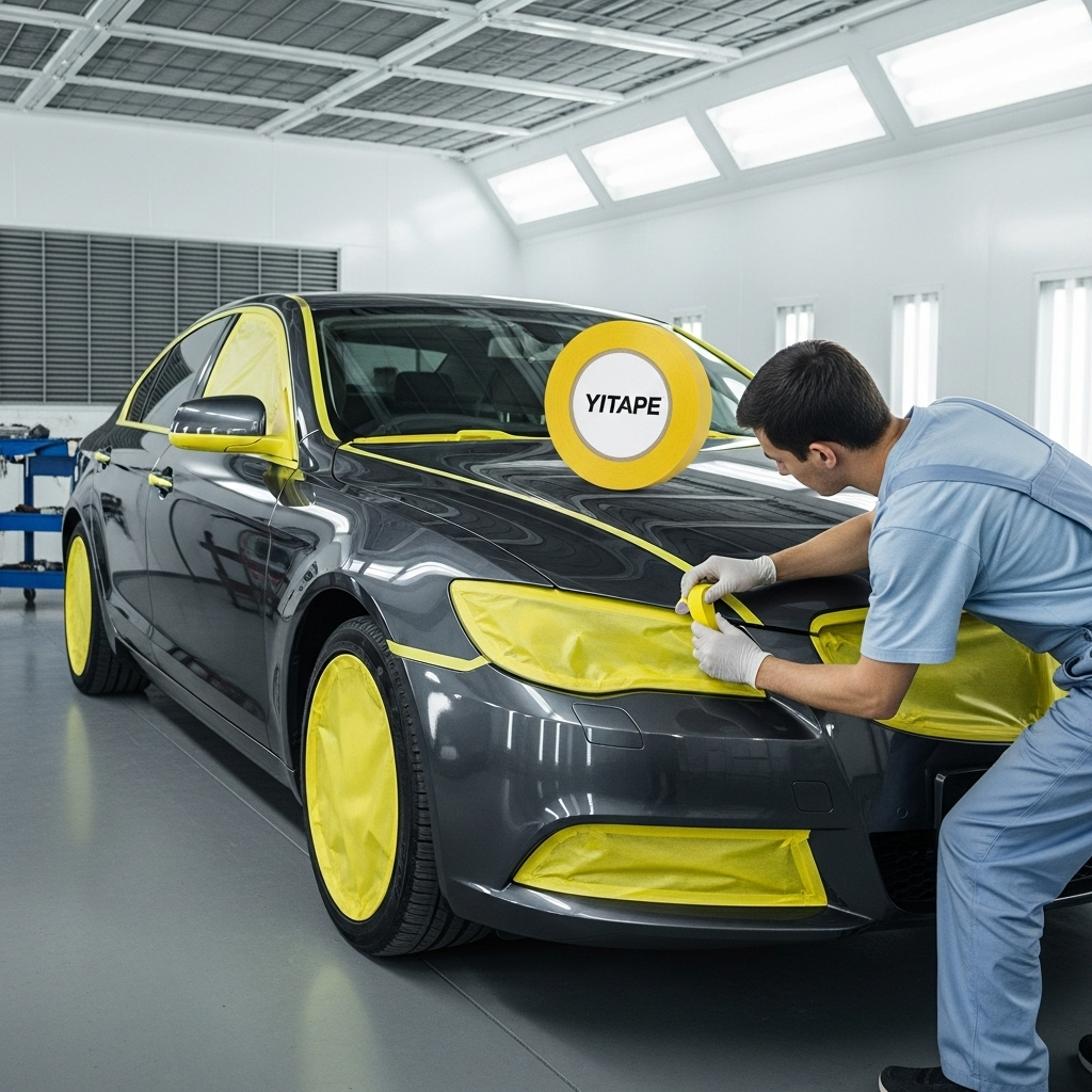 Специализированная химия для удаления остатков малярного скотча с автомобиля.