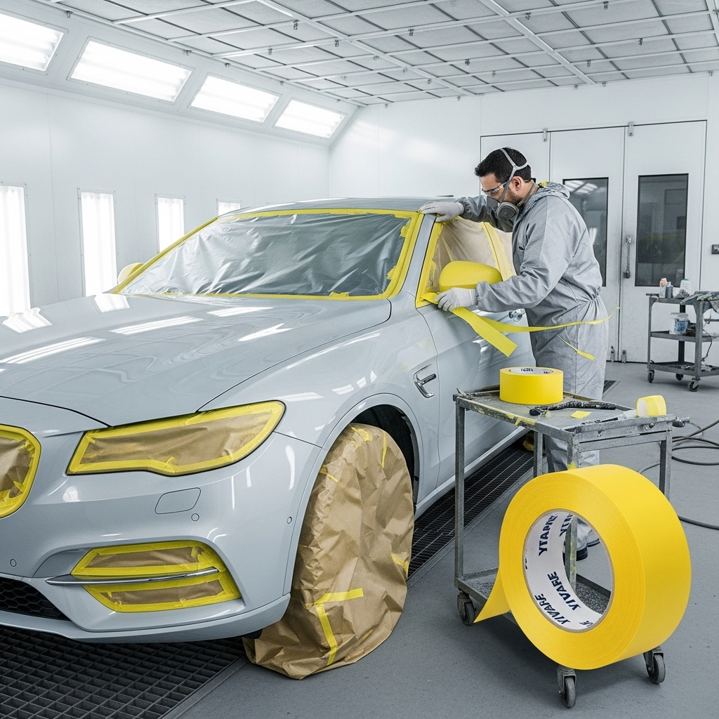 Использование черного скотча для покраски авто