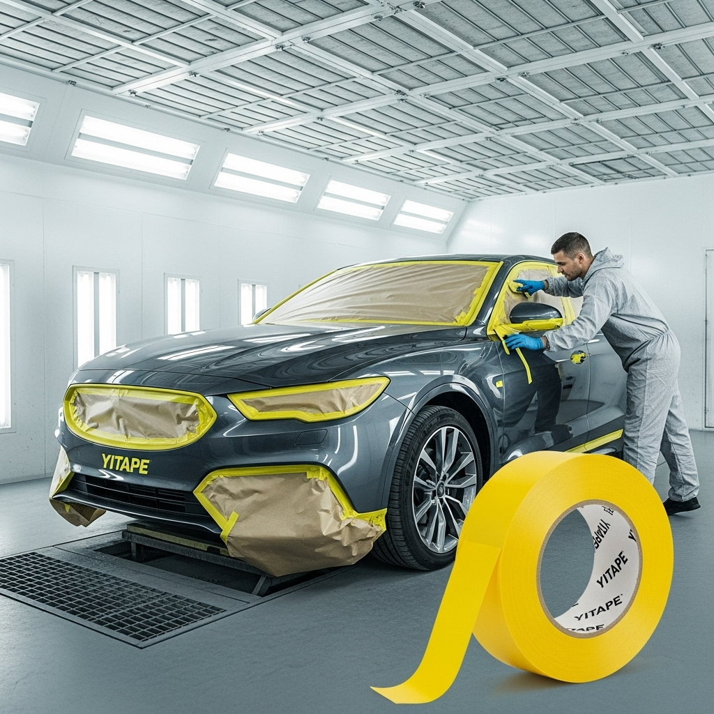 Качественный автомобильный малярный скотч YITAPE для покраски авто