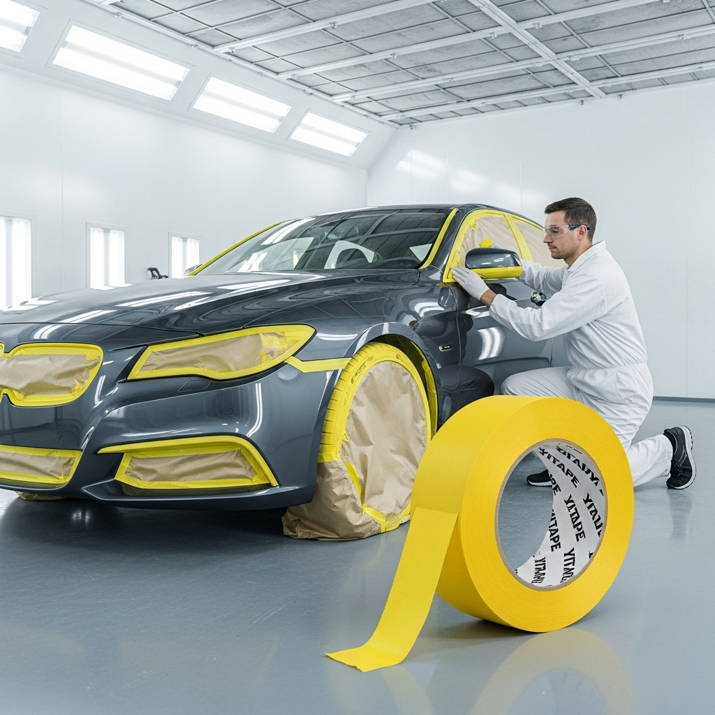 Аккуратная защита хромированных деталей автомобиля скотчем